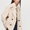 Manteau croisé en laine mélangée Manteau croisé en laine mélangée