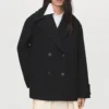 Manteau croisé en laine mélangée Manteau croisé en laine mélangée