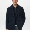 Manteau croisé en laine mélangée Manteau croisé en laine mélangée