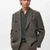 Manteau croisé en laine mélangée Manteau croisé en laine mélangée