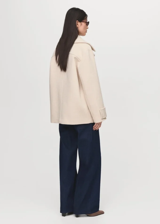 Manteau croisé en laine mélangée Manteau croisé en laine mélangée