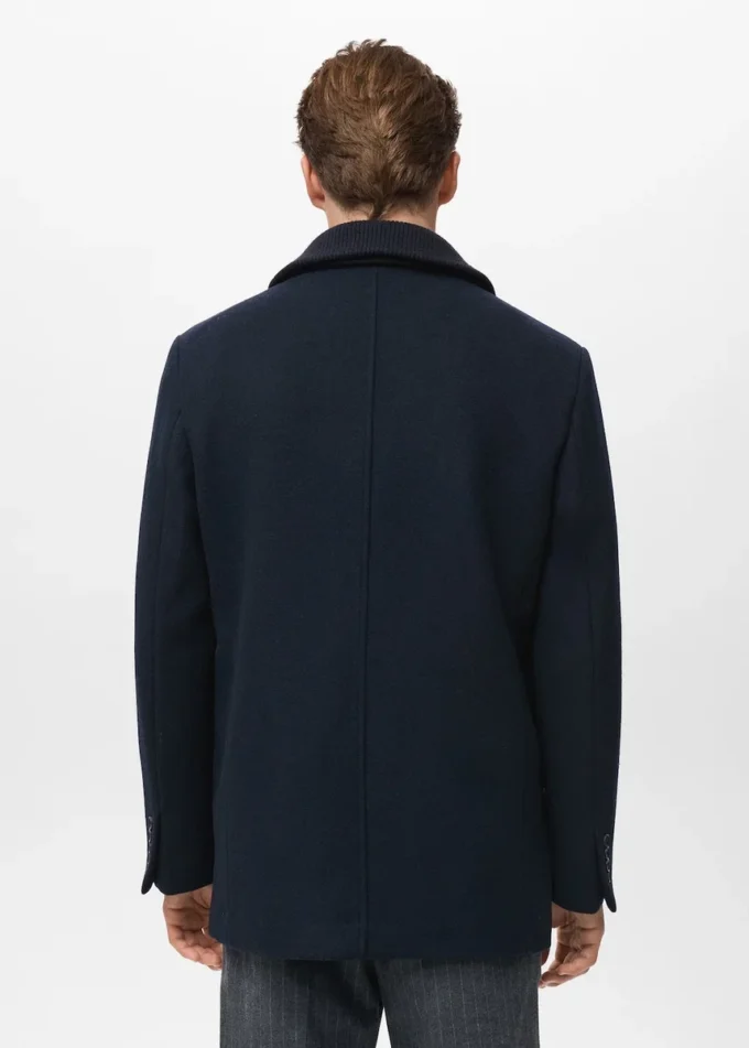 Manteau croisé en laine mélangée Manteau croisé en laine mélangée