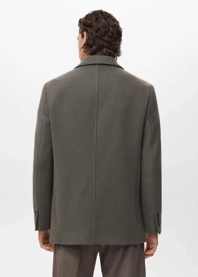 Manteau croisé en laine mélangée Manteau croisé en laine mélangée