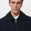 Manteau croisé en laine mélangée Manteau croisé en laine mélangée