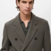 Manteau croisé en laine mélangée Manteau croisé en laine mélangée