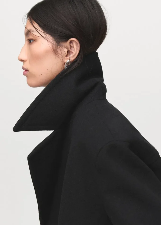Manteau croisé en laine mélangée Manteau croisé en laine mélangée