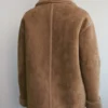 Manteau effet cuir en fausse peau lainée