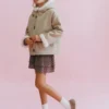 Manteau effet fourrure et daim