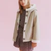 Manteau effet fourrure et daim