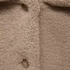 Manteau effet peau lainée