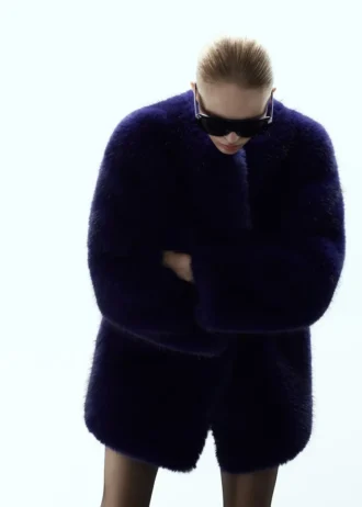 Manteau en fausse fourrure