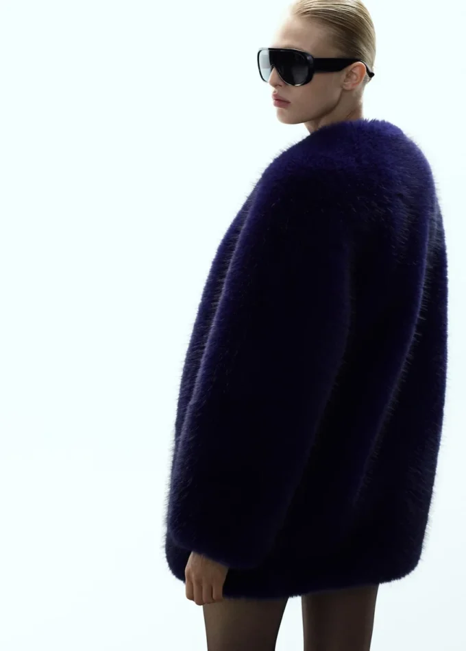 Manteau en fausse fourrure