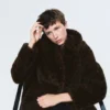 Manteau en fausse fourrure léopard
