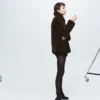 Manteau en fausse fourrure léopard