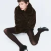 Manteau en fausse fourrure léopard