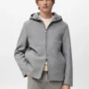 Manteau en laine avec capuche