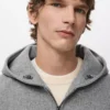 Manteau en laine avec capuche