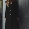 Manteau en laine avec col en fourrure Manteau en laine avec col en fourrure