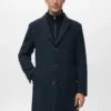 Manteau en laine avec col intérieur amovible