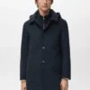 Manteau en laine avec col intérieur amovible