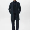 Manteau en laine avec col intérieur amovible