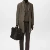 Manteau en laine avec col intérieur amovible