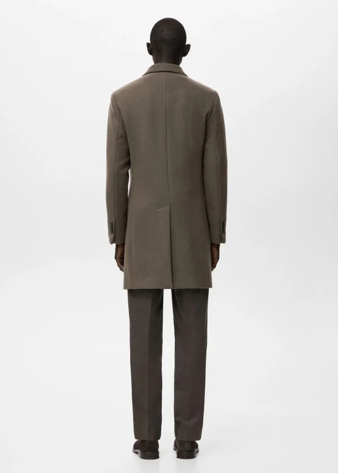 Manteau en laine avec col intérieur amovible