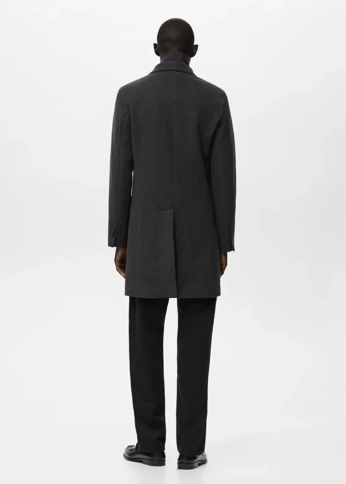 Manteau en laine avec col intérieur amovible Manteau en laine avec col intérieur amovible