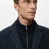 Manteau en laine avec col intérieur amovible