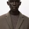 Manteau en laine avec col intérieur amovible