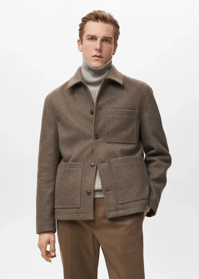 Manteau en laine avec poches