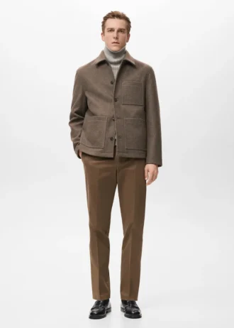 Manteau en laine avec poches