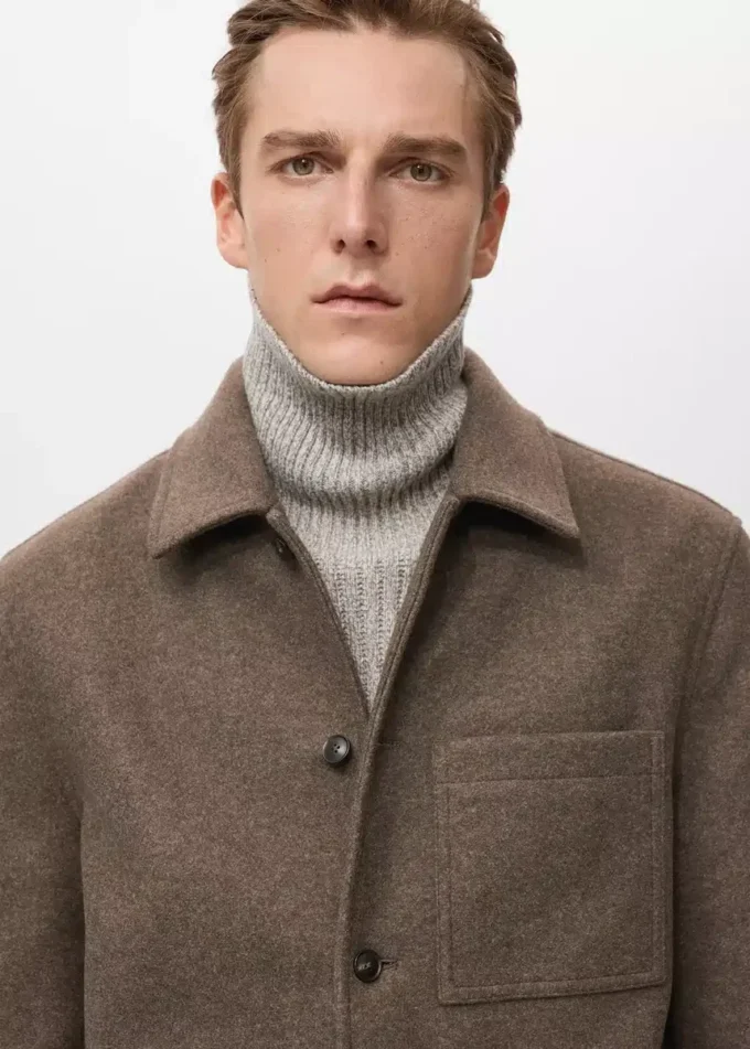 Manteau en laine avec poches