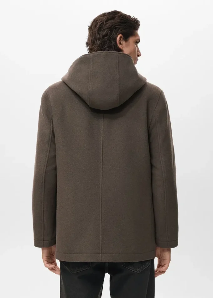 Manteau en laine à capuche Manteau en laine à capuche