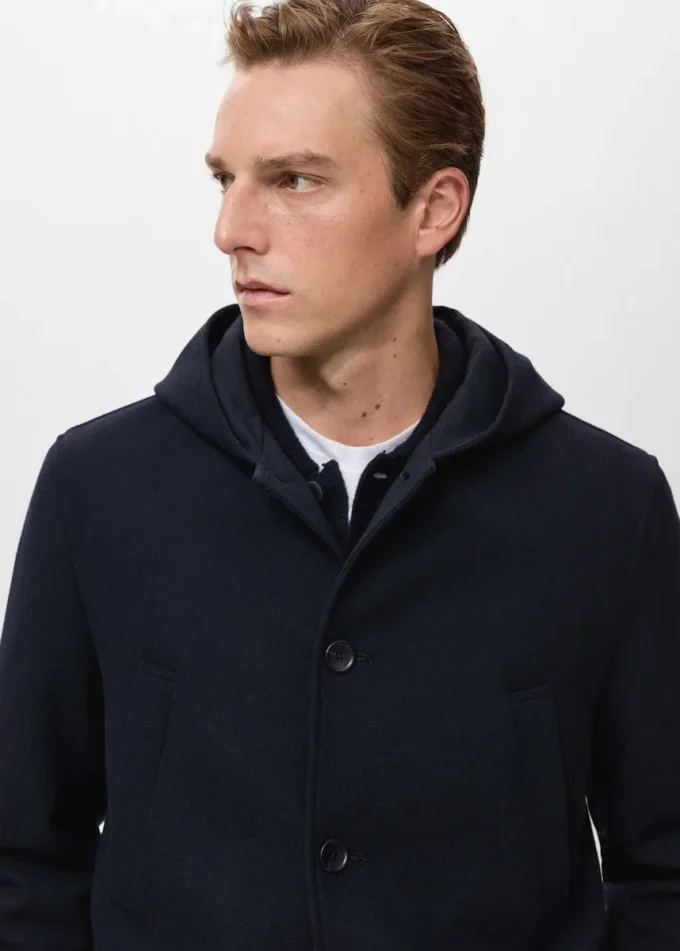 Manteau en laine à capuche Manteau en laine à capuche