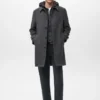 Manteau en laine à capuche amovible Manteau en laine à capuche amovible