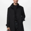 Manteau en laine à col cheminée Manteau en laine à col cheminée