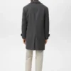 Manteau en laine à col cheminée
