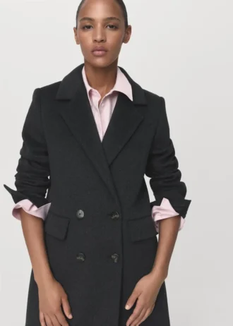 Manteau en laine à double boutonnage