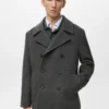 Manteau en laine à double boutonnage
