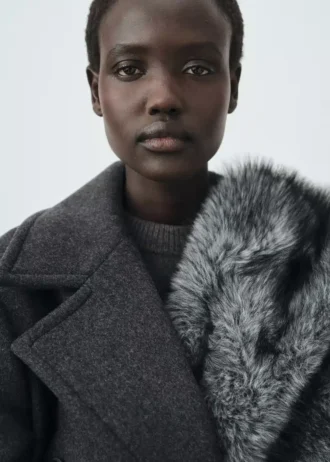 Manteau en laine à double boutonnage