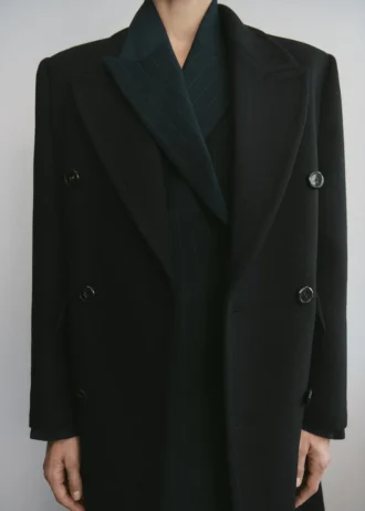 Manteau en laine à double boutonnage