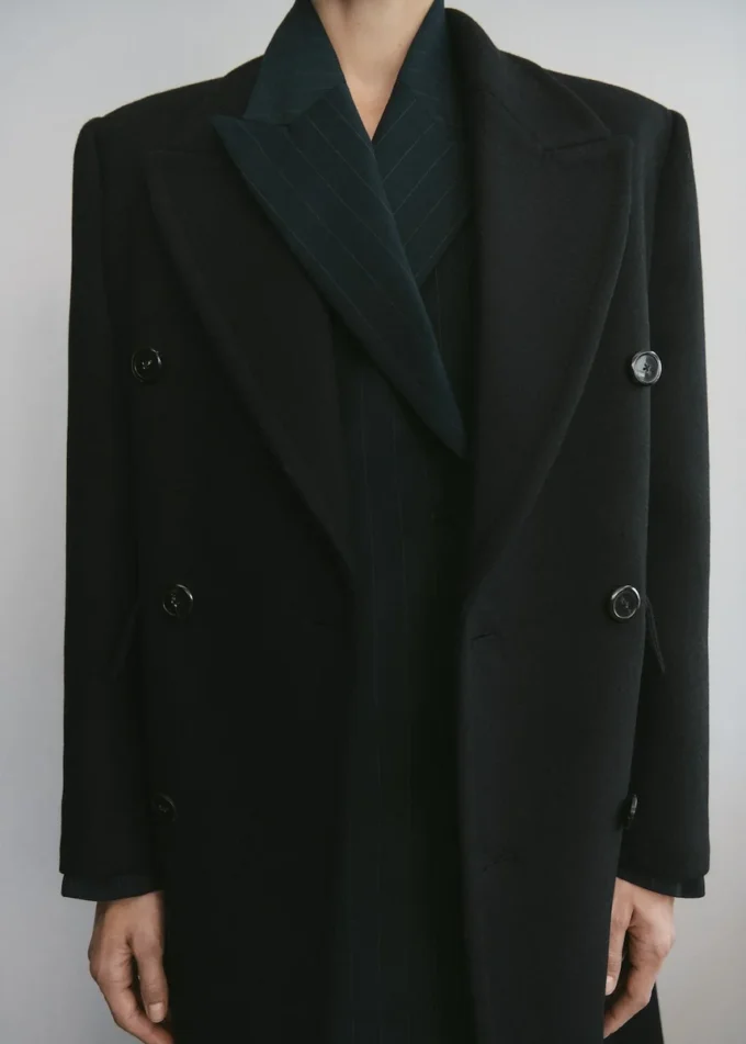 Manteau en laine à double boutonnage Manteau en laine à double boutonnage
