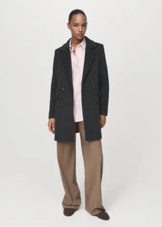 Manteau en laine à double boutonnage