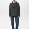 Manteau en laine à double boutonnage