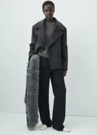 Manteau en laine à double boutonnage