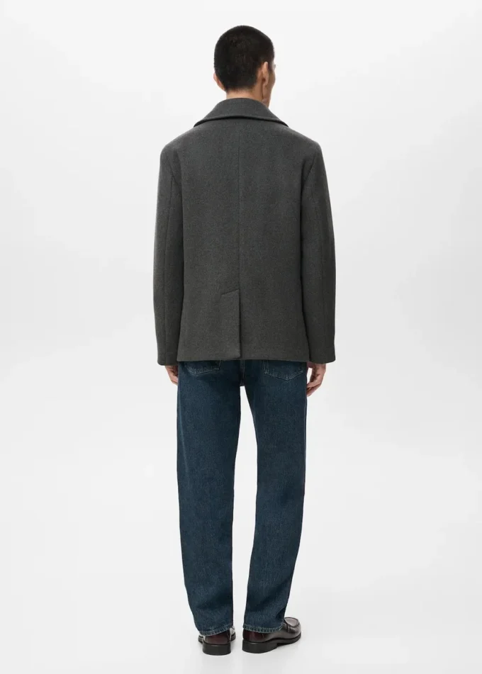 Manteau en laine à double boutonnage