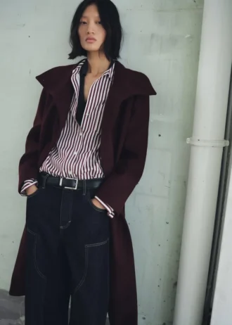 Manteau en laine Manteco avec ceinture