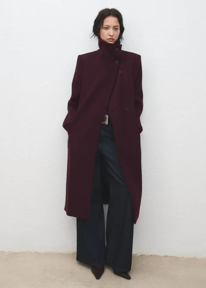 Manteau en laine Manteco avec ceinture Manteau en laine Manteco avec ceinture