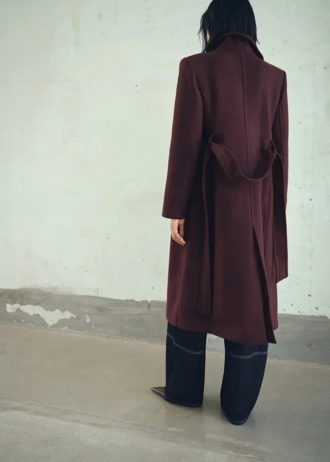 Manteau en laine Manteco avec ceinture Manteau en laine Manteco avec ceinture